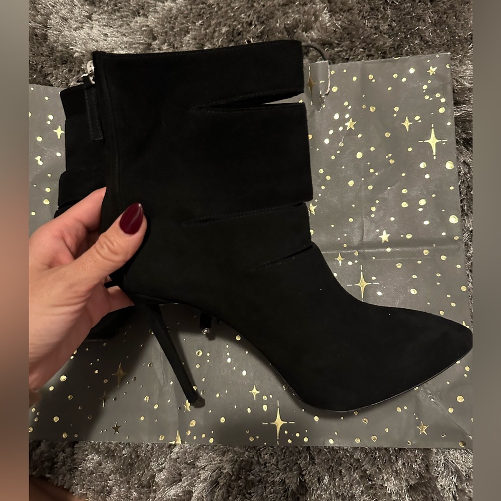 Giuseppe Zanotti Suede Slash Ankle Boots